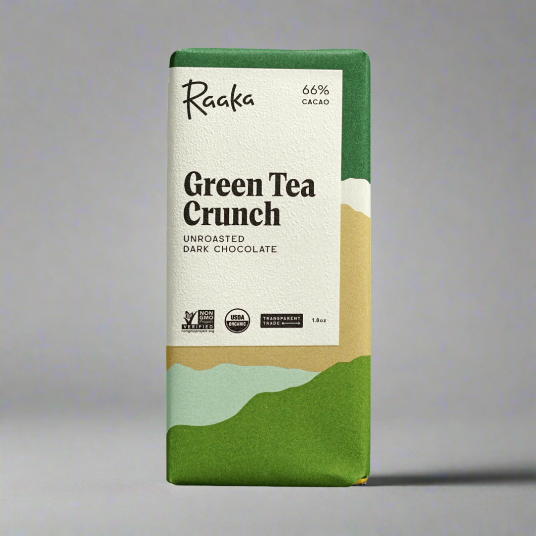 Raaka - Green Tea Crunch - Dominican Republic 66% - Case of 12