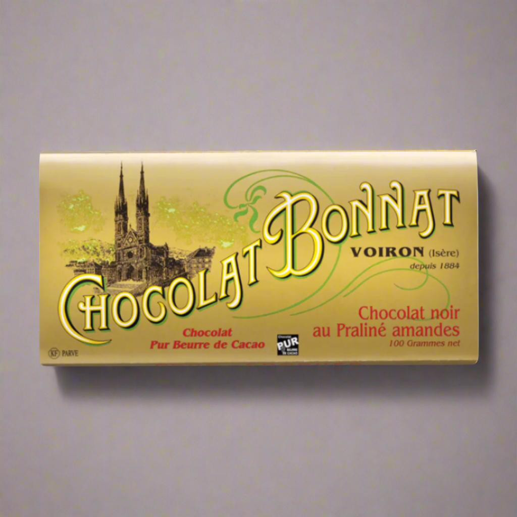 Bonnat - Chocolat Noir au Praliné Amandes - Carton de 15